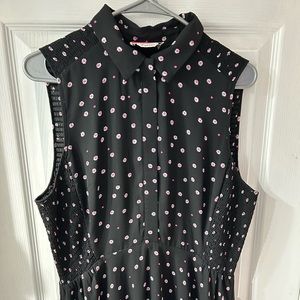 Kate Spade Floral Shirred Dress Size 14 Sleeveless